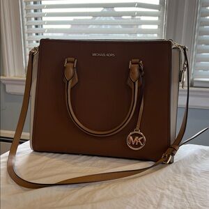 Michael Kors Tan and Cream Satchel